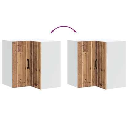 vidaXL Kitchen Wall Corner Cabinet "Lucca" Old Wood Engineered Wood