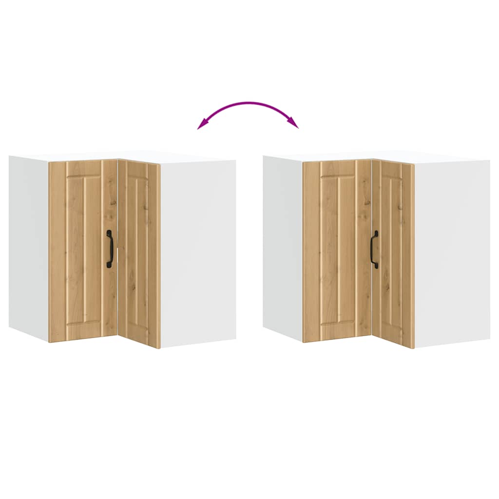 vidaXL Kitchen Wall Corner Cabinet "Lucca" Artisan Oak Engineered Wood