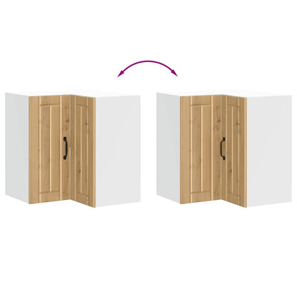 vidaXL Kitchen Wall Corner Cabinet "Lucca" Artisan Oak Engineered Wood