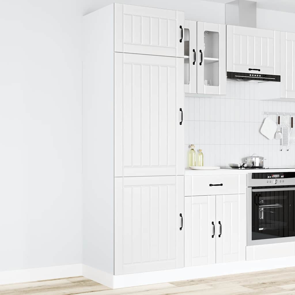 vidaXL Kitchen Cupboard "Lucca" White Engineered Wood