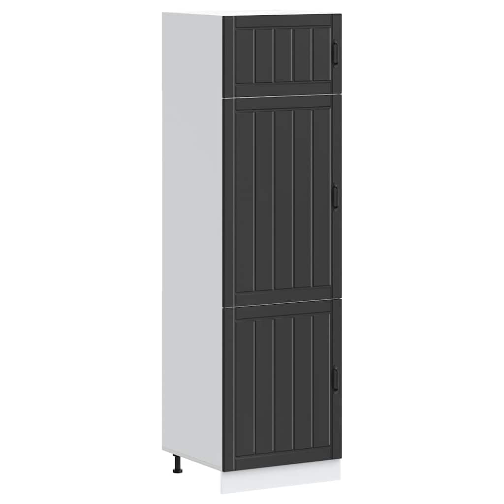 vidaXL Kitchen Cupboard "Lucca" Black Engineered Wood