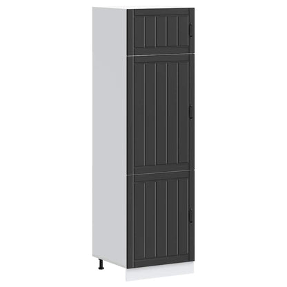 vidaXL Kitchen Cupboard "Lucca" Black Engineered Wood