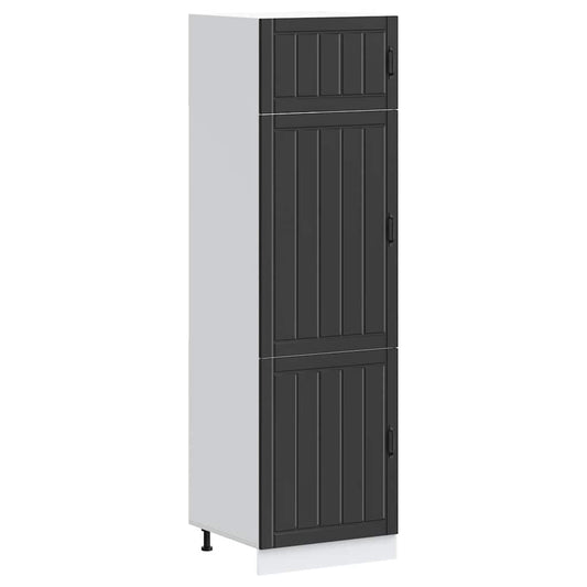 vidaXL Kitchen Cupboard "Lucca" Black Engineered Wood