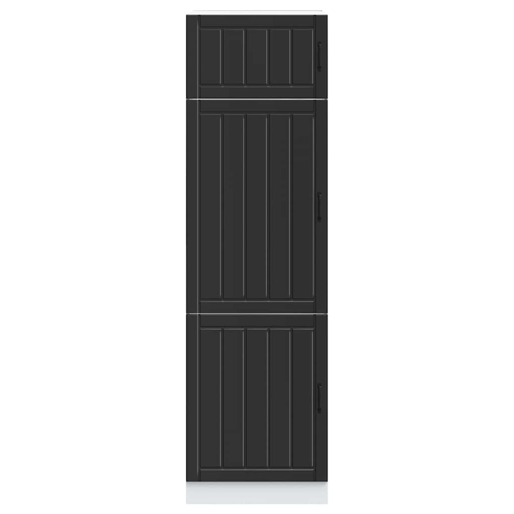 vidaXL Kitchen Cupboard "Lucca" Black Engineered Wood