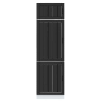 vidaXL Kitchen Cupboard "Lucca" Black Engineered Wood