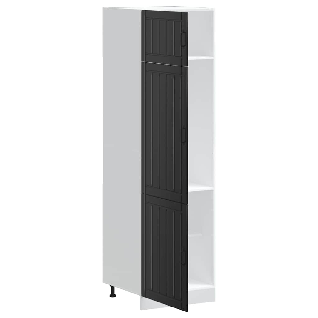 vidaXL Kitchen Cupboard "Lucca" Black Engineered Wood