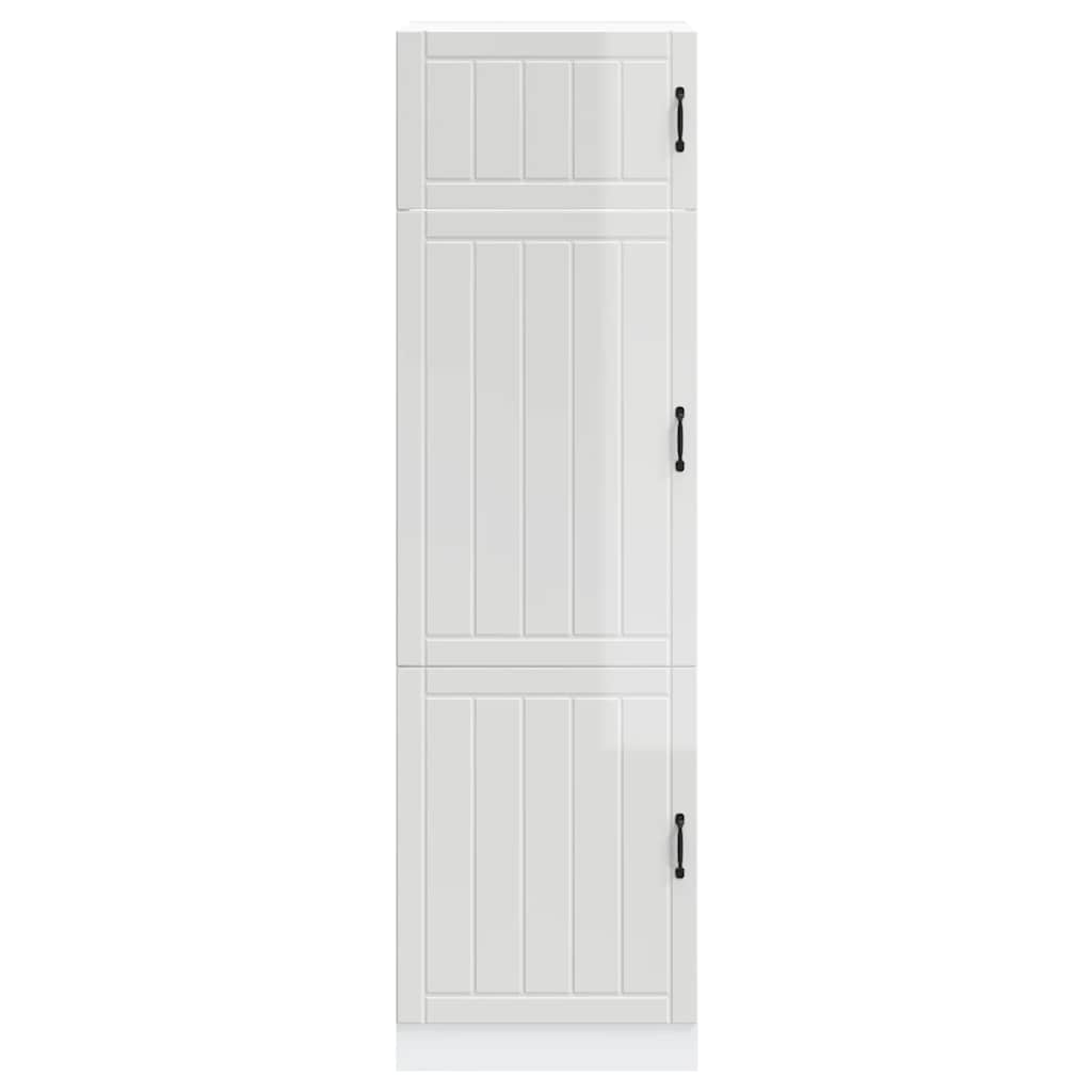 vidaXL Kitchen Cupboard Lucca High Gloss White Engineered Wood