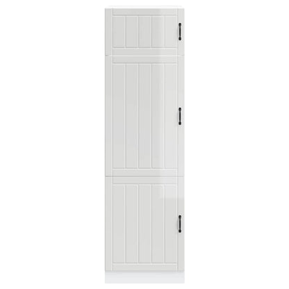 vidaXL Kitchen Cupboard "Lucca" High Gloss White Engineered Wood