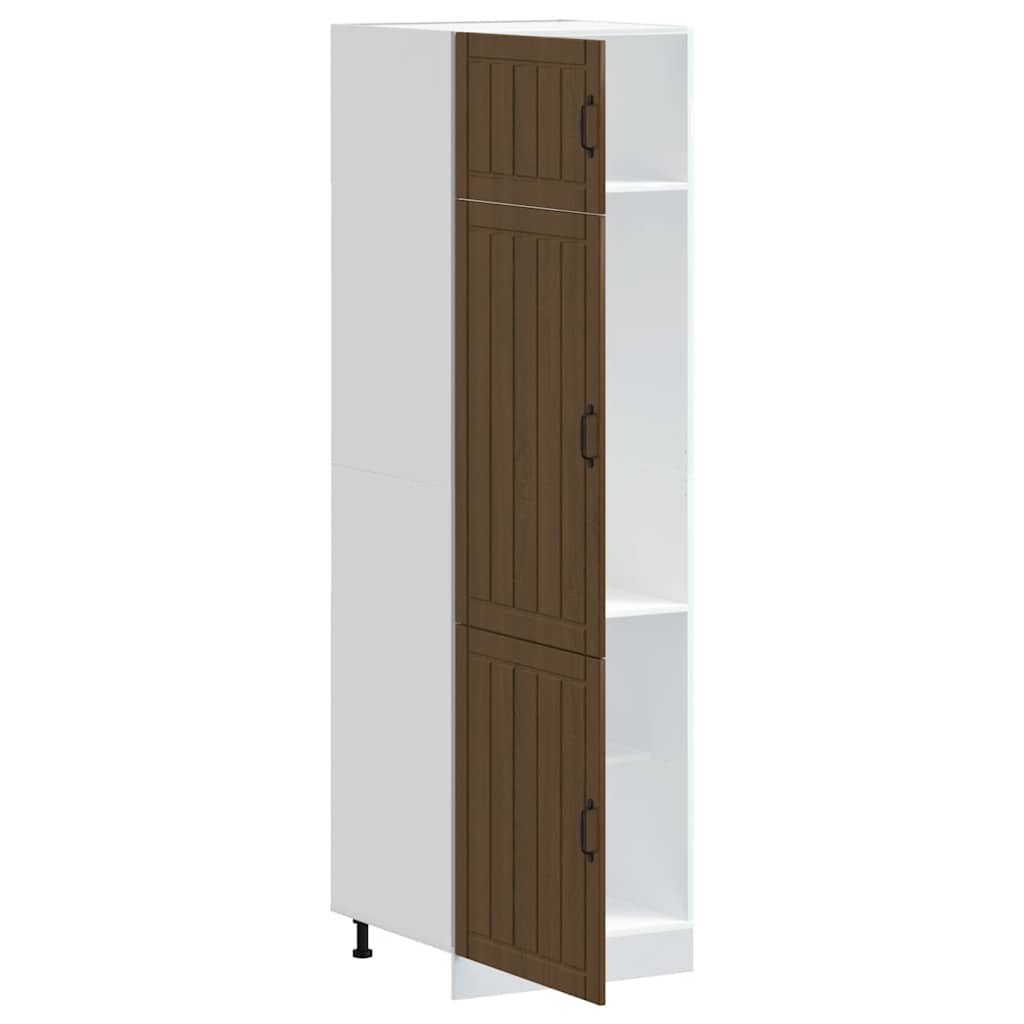 vidaXL Kitchen Cupboard "Lucca" Brown Oak Engineered Wood