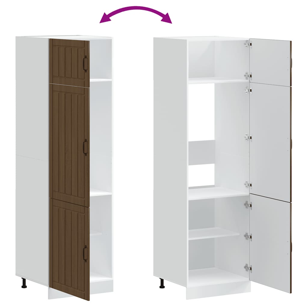 vidaXL Kitchen Cupboard "Lucca" Brown Oak Engineered Wood