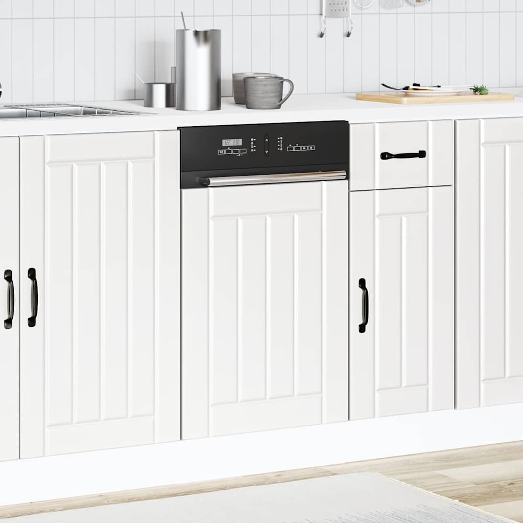 vidaXL Dishwasher Panel "Lucca" White Engineered Wood