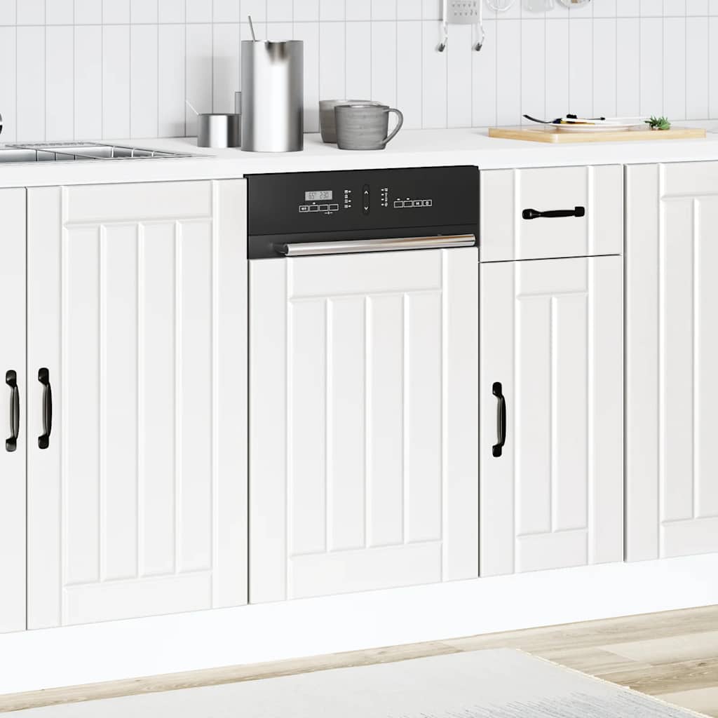 vidaXL Dishwasher Panel "Lucca" White Engineered Wood