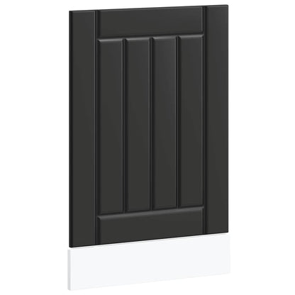 vidaXL Dishwasher Panel Lucca Black Engineered Wood