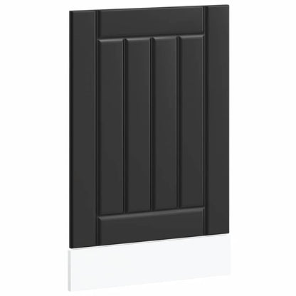 vidaXL Dishwasher Panel "Lucca" Black Engineered Wood