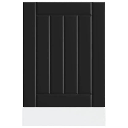 vidaXL Dishwasher Panel "Lucca" Black Engineered Wood