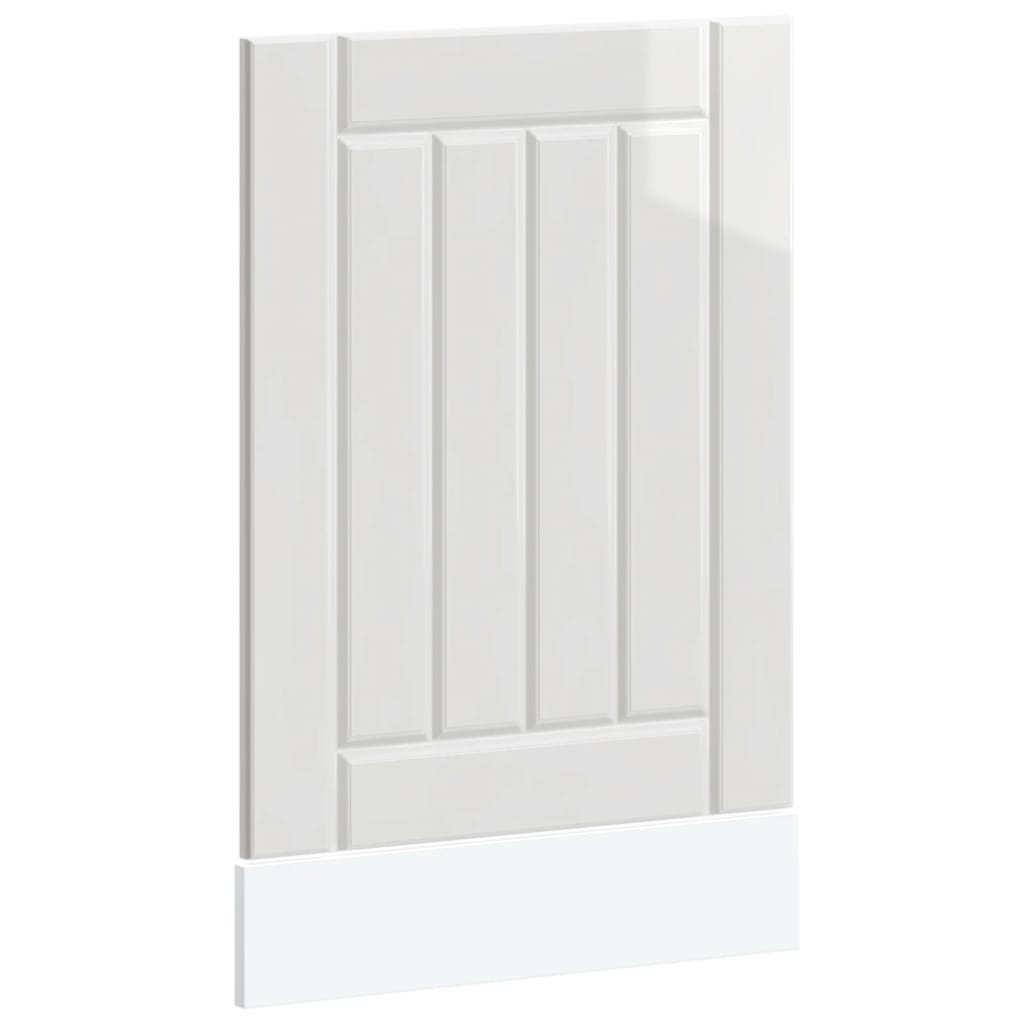 vidaXL Dishwasher Panel "Lucca" High Gloss White Engineered Wood