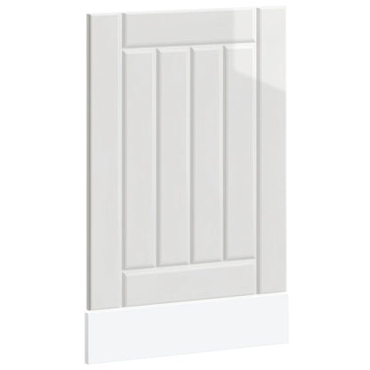 vidaXL Dishwasher Panel "Lucca" High Gloss White Engineered Wood