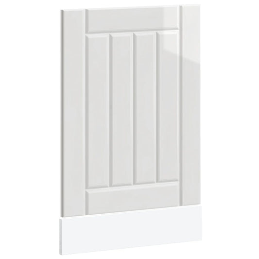vidaXL Dishwasher Panel "Lucca" High Gloss White Engineered Wood