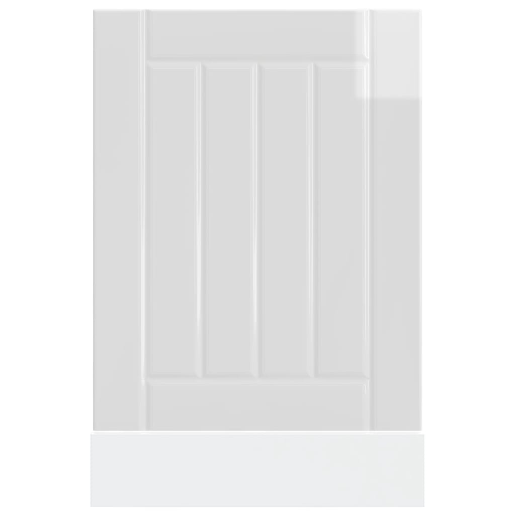 vidaXL Dishwasher Panel "Lucca" High Gloss White Engineered Wood