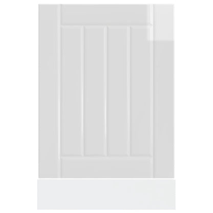 vidaXL Dishwasher Panel "Lucca" High Gloss White Engineered Wood