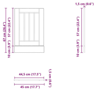 vidaXL Dishwasher Panel "Lucca" High Gloss White Engineered Wood