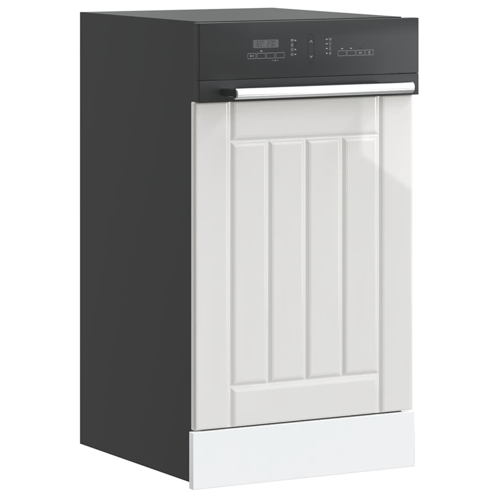 vidaXL Dishwasher Panel "Lucca" High Gloss White Engineered Wood
