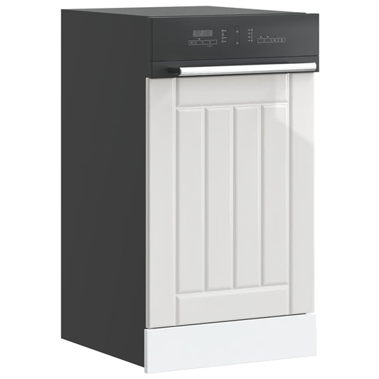 vidaXL Dishwasher Panel "Lucca" High Gloss White Engineered Wood