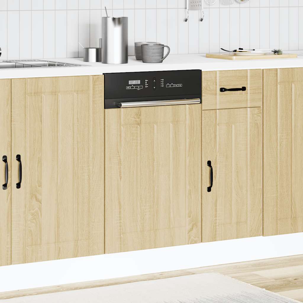 vidaXL Dishwasher Panel "Lucca" Sonoma Oak Engineered Wood