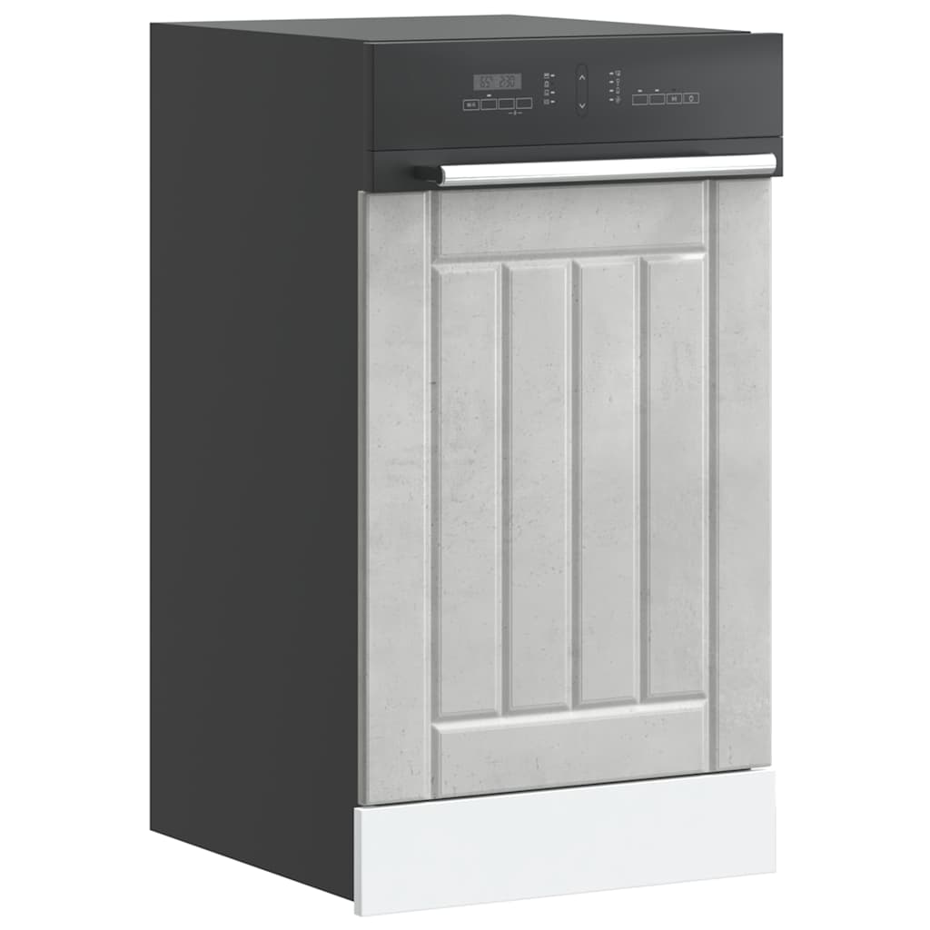 vidaXL Dishwasher Panel "Lucca" Concrete Grey Engineered Wood