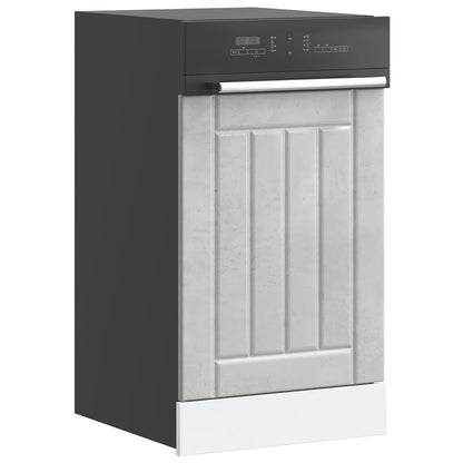 vidaXL Dishwasher Panel "Lucca" Concrete Grey Engineered Wood