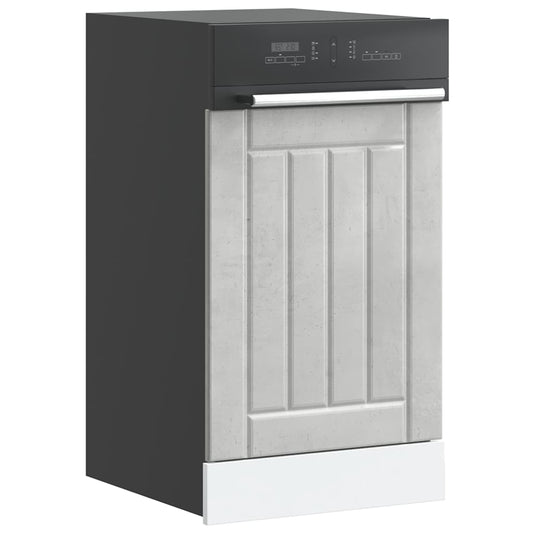 vidaXL Dishwasher Panel "Lucca" Concrete Grey Engineered Wood