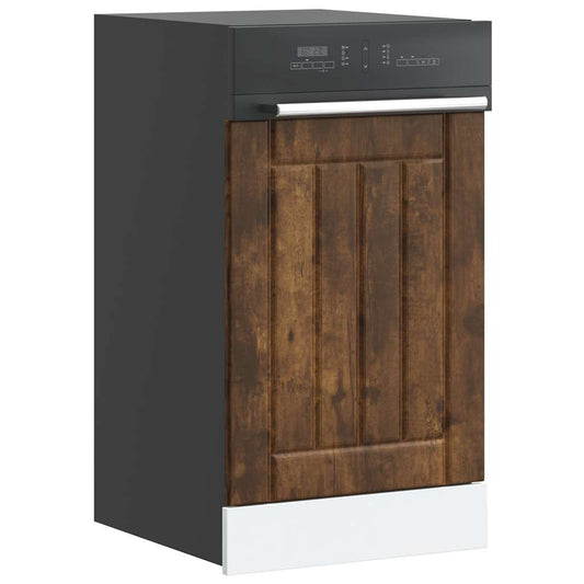 vidaXL Dishwasher Panel "Lucca" Smoked Oak Engineered Wood