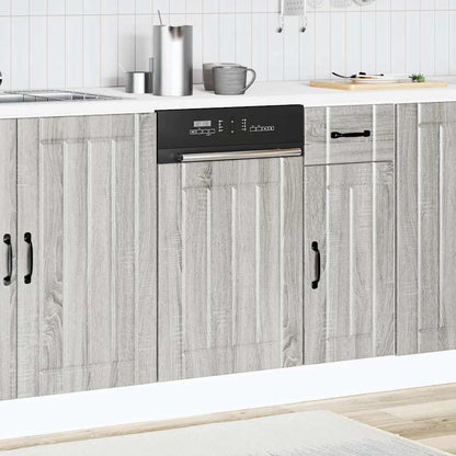 vidaXL Dishwasher Panel "Lucca" Grey Sonoma Engineered Wood