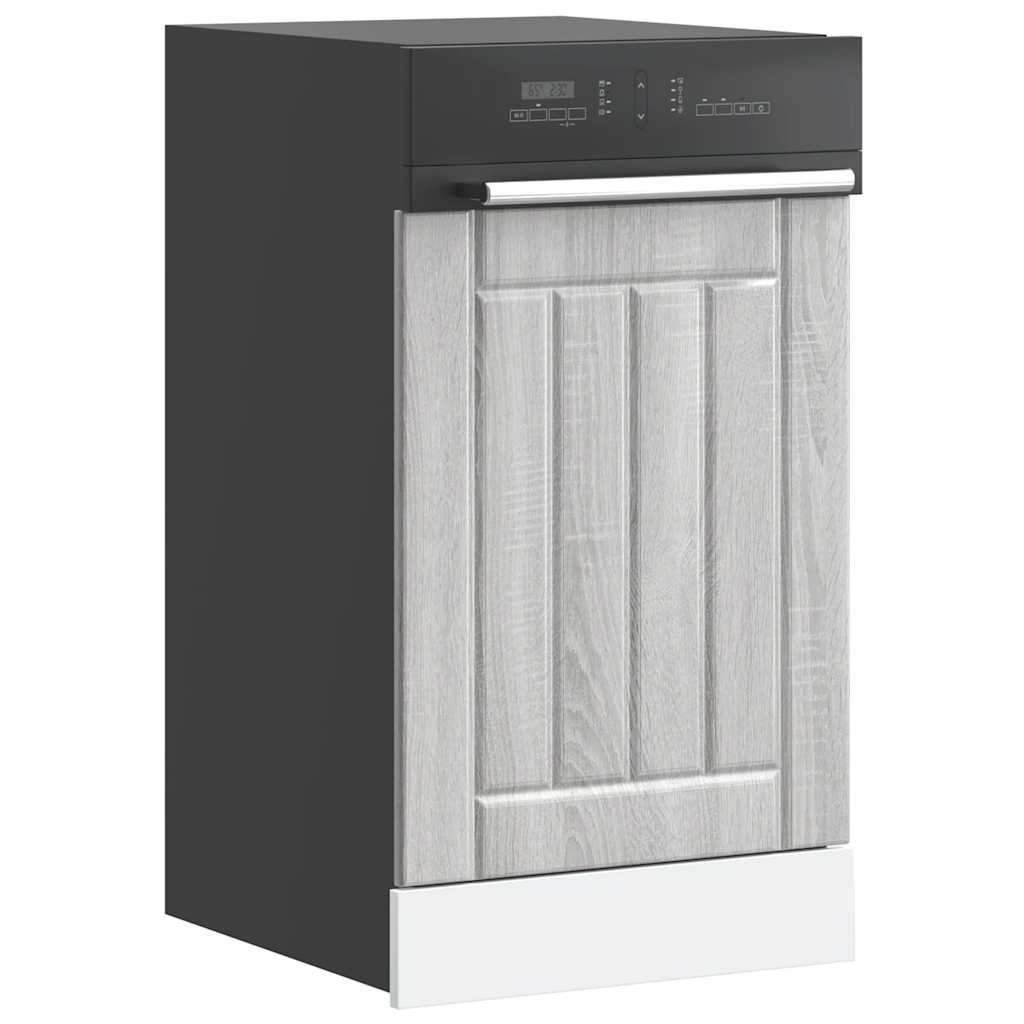 vidaXL Dishwasher Panel "Lucca" Grey Sonoma Engineered Wood