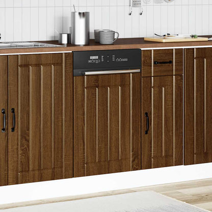 vidaXL Dishwasher Panel "Lucca" Brown Oak Engineered Wood