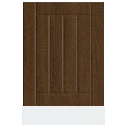 vidaXL Dishwasher Panel "Lucca" Brown Oak Engineered Wood