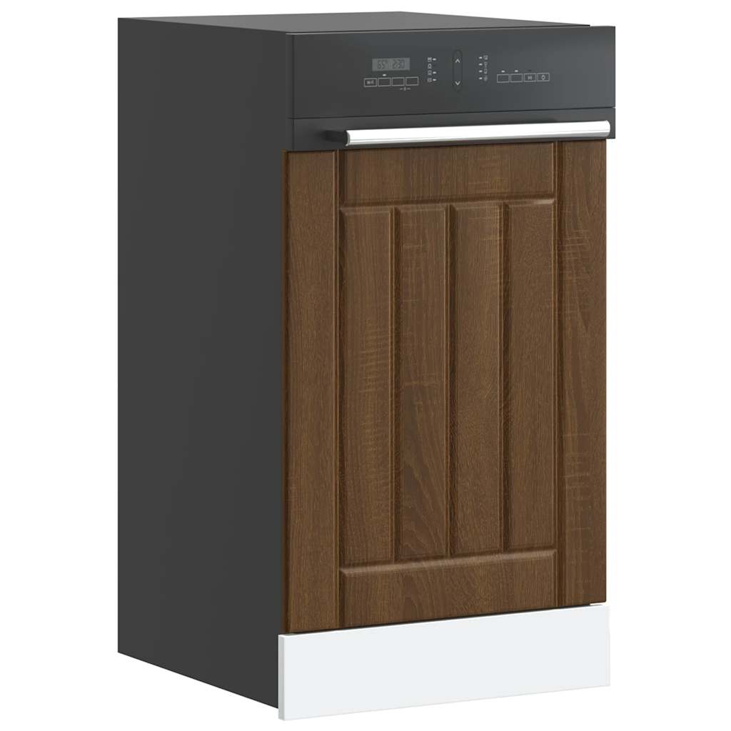 vidaXL Dishwasher Panel "Lucca" Brown Oak Engineered Wood
