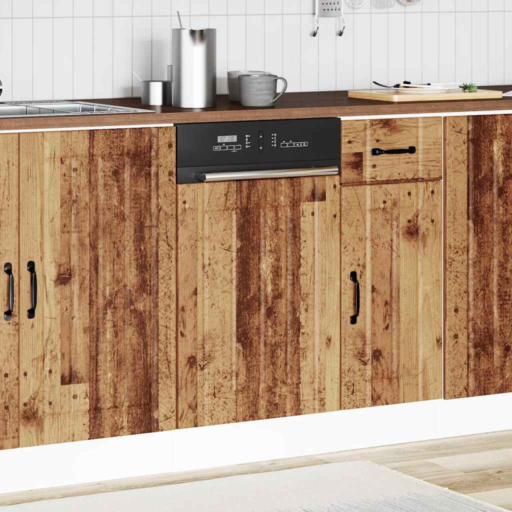 vidaXL Dishwasher Panel "Lucca" Old Wood Engineered Wood