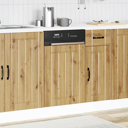 vidaXL Dishwasher Panel "Lucca" Artisan Oak Engineered Wood