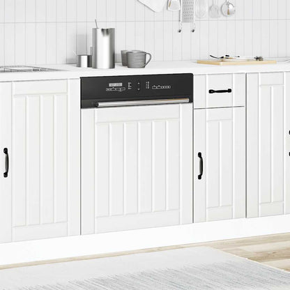 vidaXL Dishwasher Panel Lucca White Engineered Wood