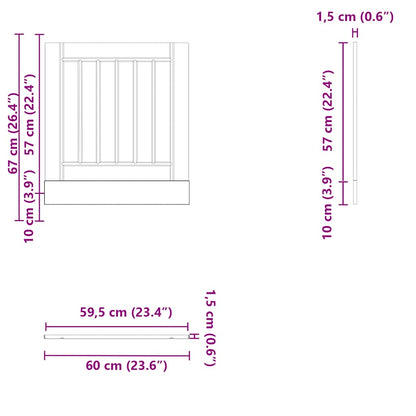 vidaXL Dishwasher Panel Lucca White Engineered Wood