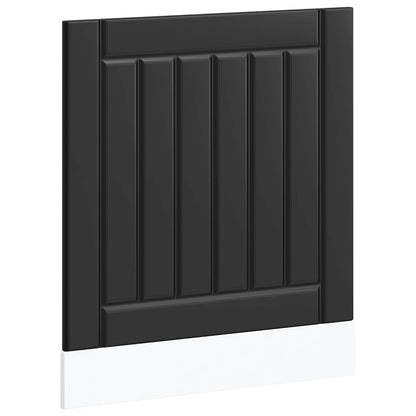 vidaXL Dishwasher Panel "Lucca" Black Engineered Wood
