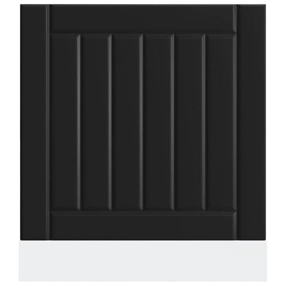 vidaXL Dishwasher Panel Lucca Black Engineered Wood