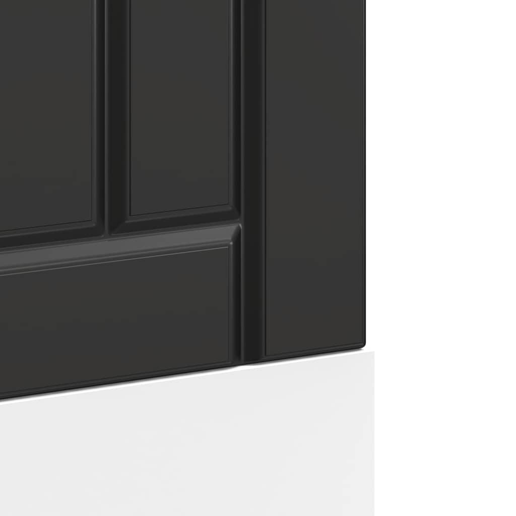 vidaXL Dishwasher Panel "Lucca" Black Engineered Wood