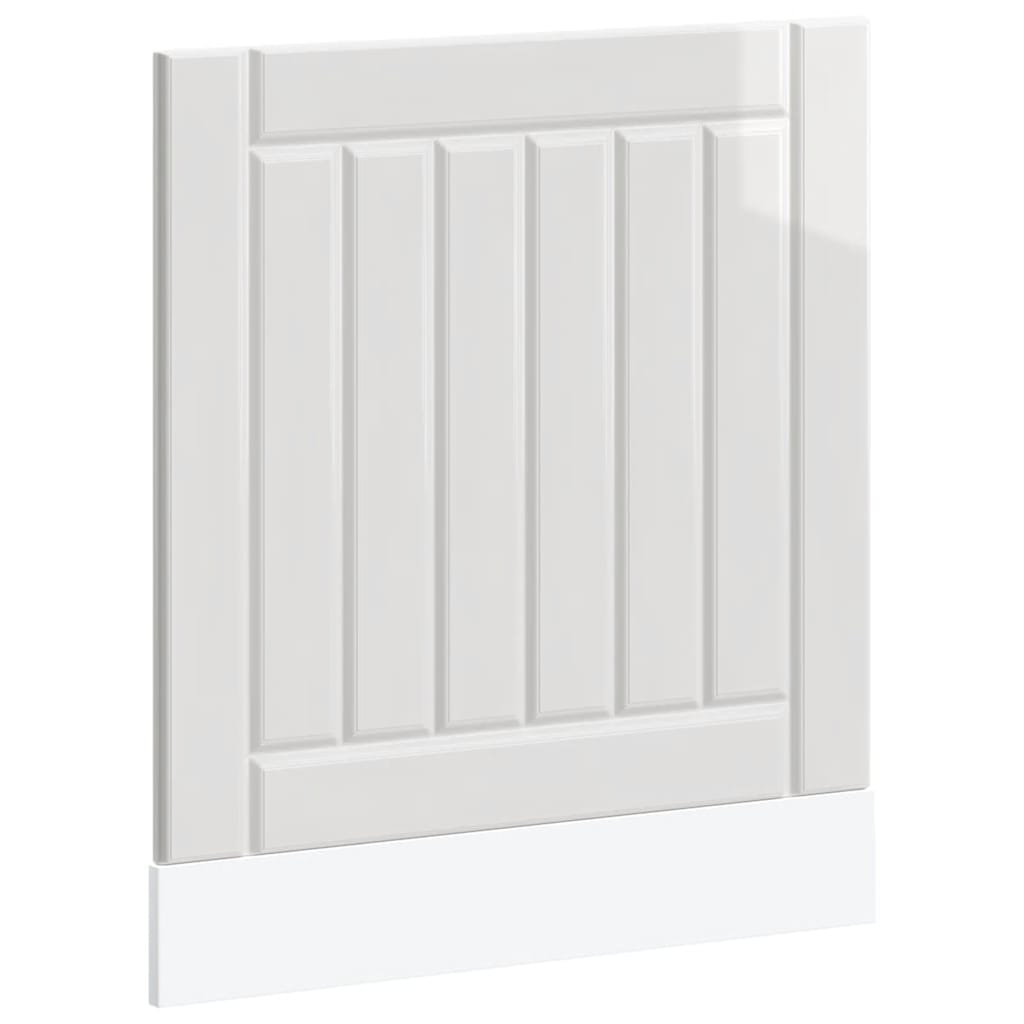 vidaXL Dishwasher Panel "Lucca" High Gloss White Engineered Wood