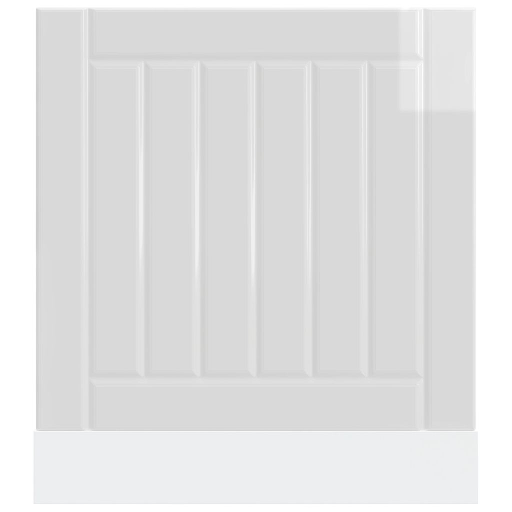 vidaXL Dishwasher Panel "Lucca" High Gloss White Engineered Wood
