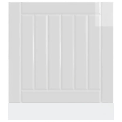 vidaXL Dishwasher Panel "Lucca" High Gloss White Engineered Wood