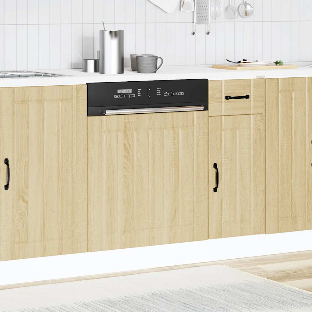 vidaXL Dishwasher Panel "Lucca" Sonoma Oak Engineered Wood
