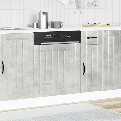 vidaXL Dishwasher Panel "Lucca" Concrete Grey Engineered Wood