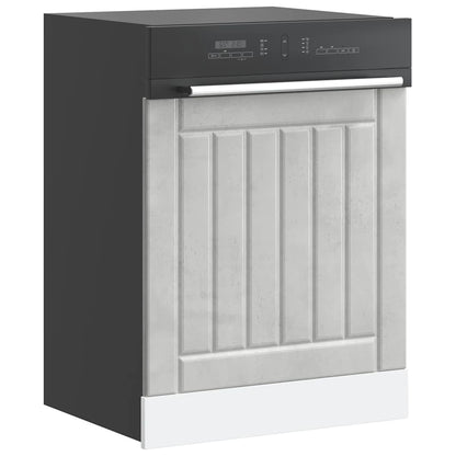vidaXL Dishwasher Panel "Lucca" Concrete Grey Engineered Wood
